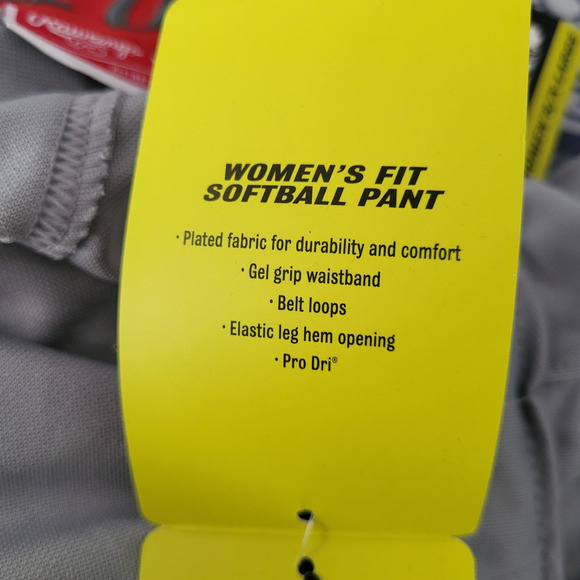 Rawlings Launch Low Rise Softball Pants Women's XL Gray Knicker Gel Grip NWT - Picture 7 of 12